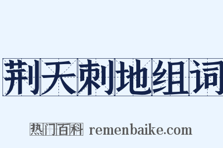 荆天刺地组词是什么意思的图片